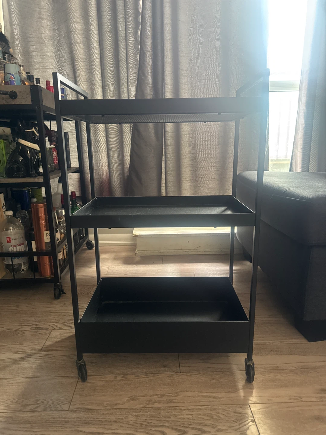 3-Tier Metal Bar Cart
