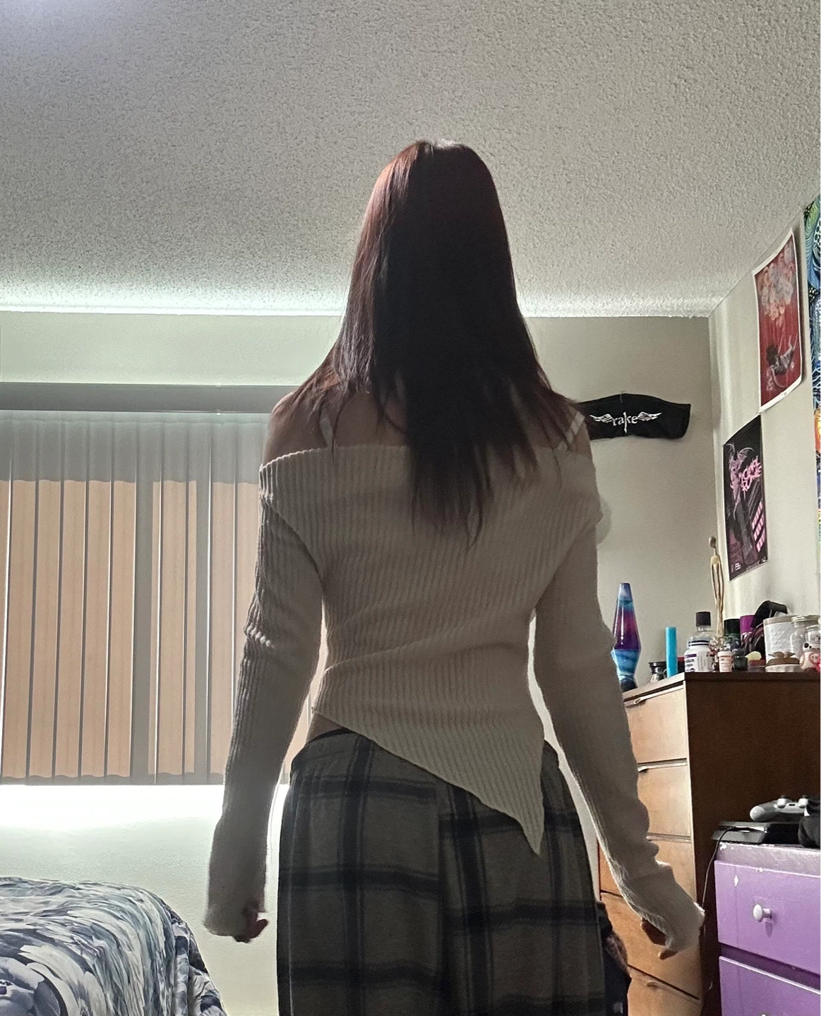 Off shoulder beige shirt - photo 2
