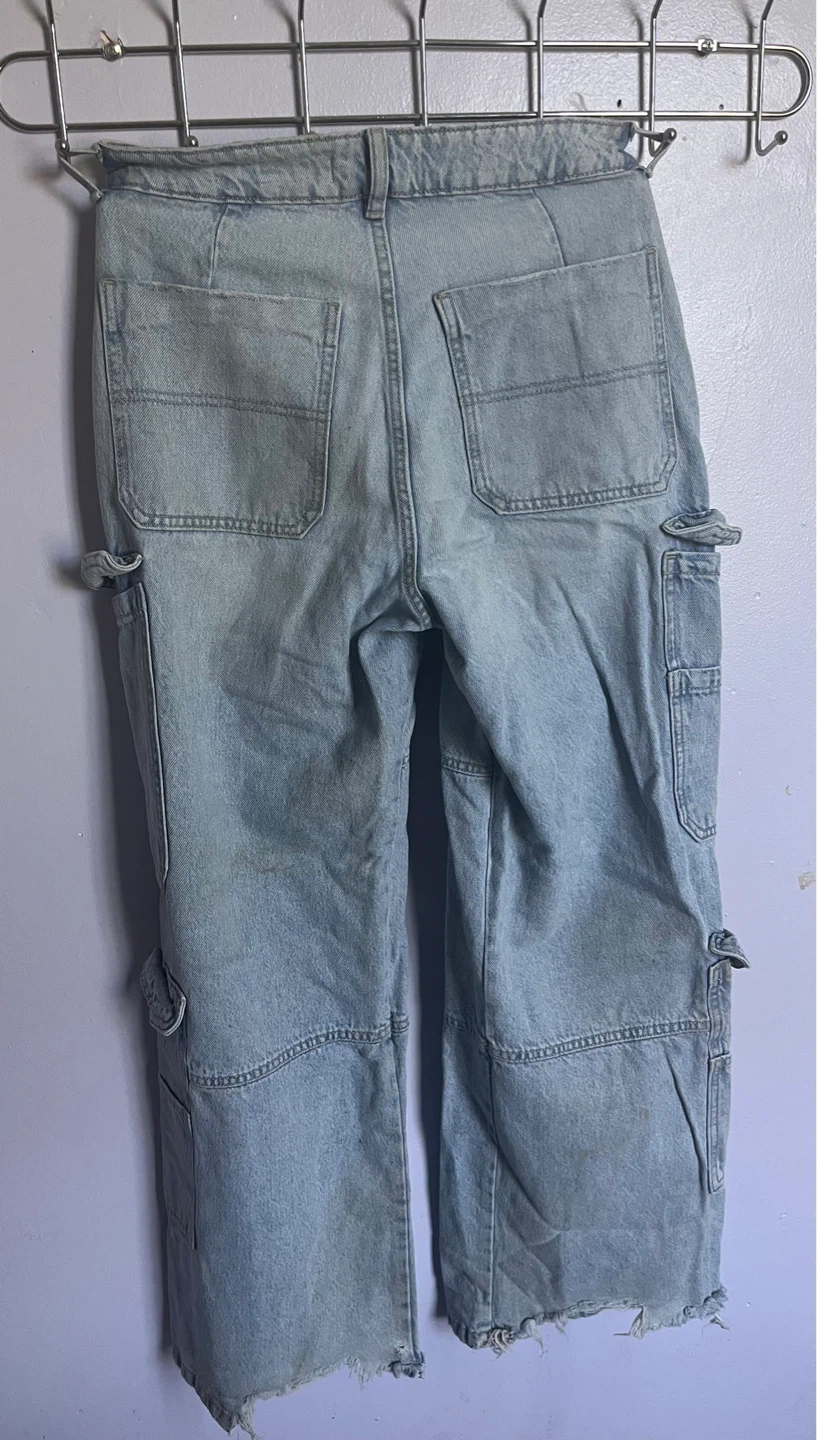Garage Denim Light Wash Cargo Jeans - photo 2