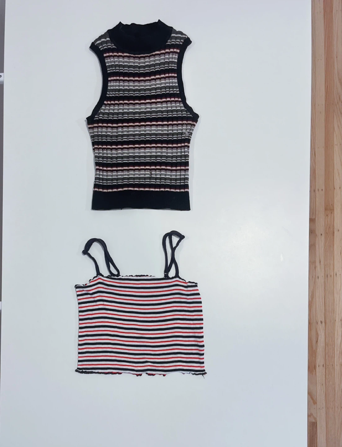 Garage Striped Ribbed Tops - Size XS