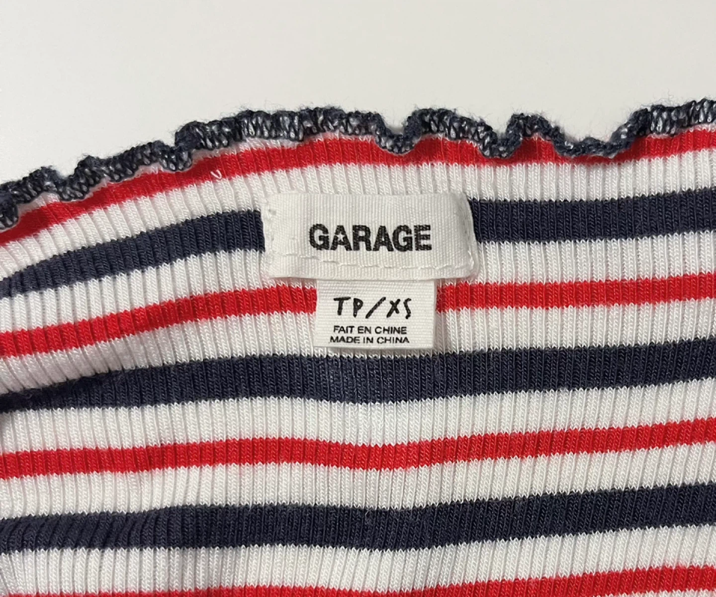 Garage Striped Ribbed Tops - Size XS - photo 2
