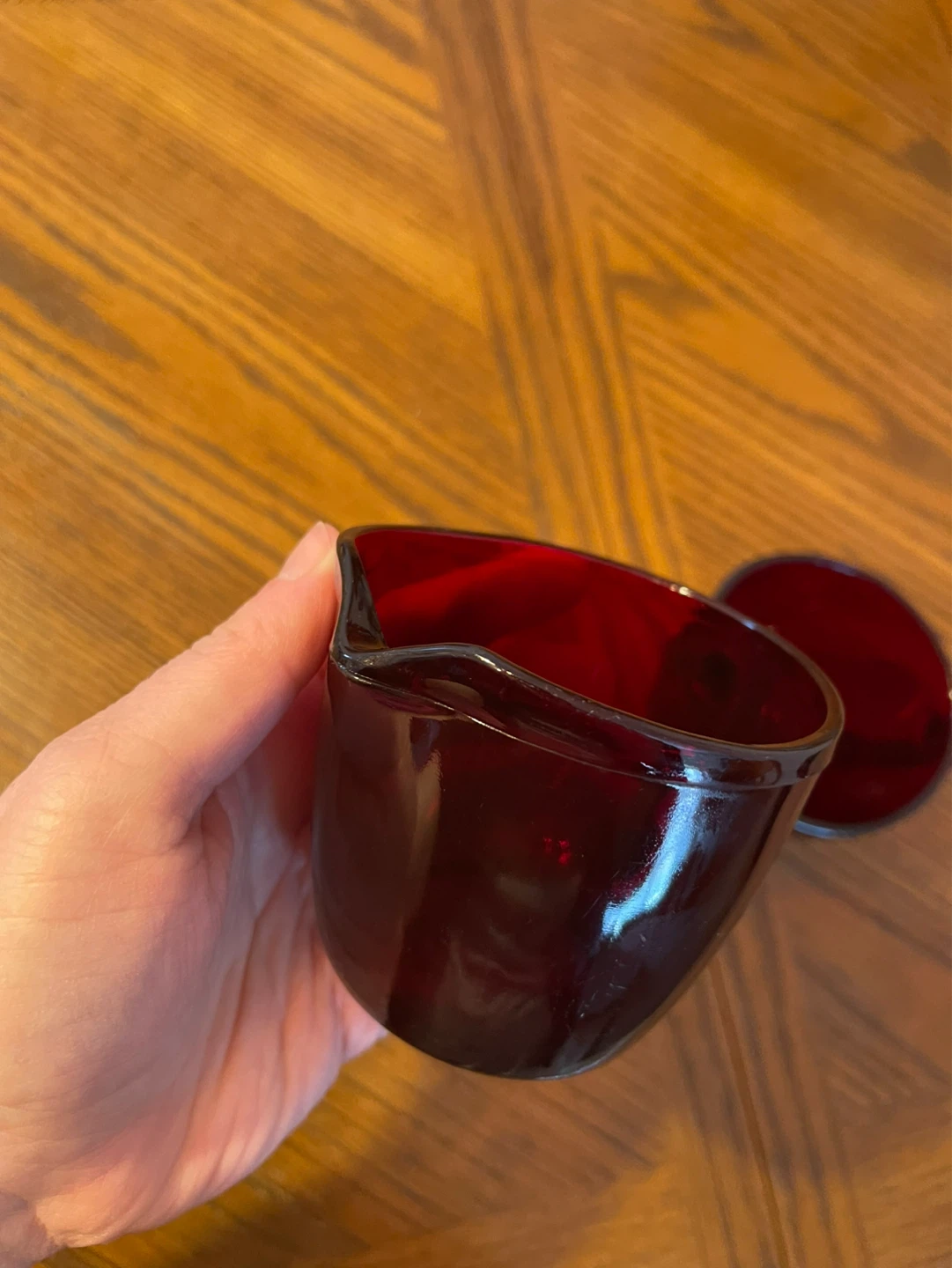 Ruby Red Glass Pitcher Set - photo 2