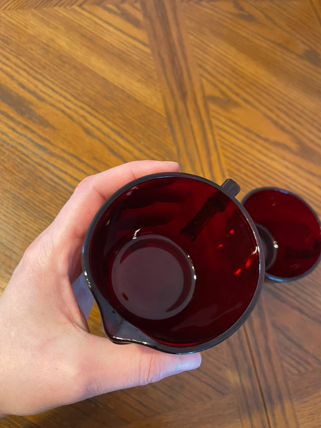 Ruby Red Glass Pitcher Set - photo 3