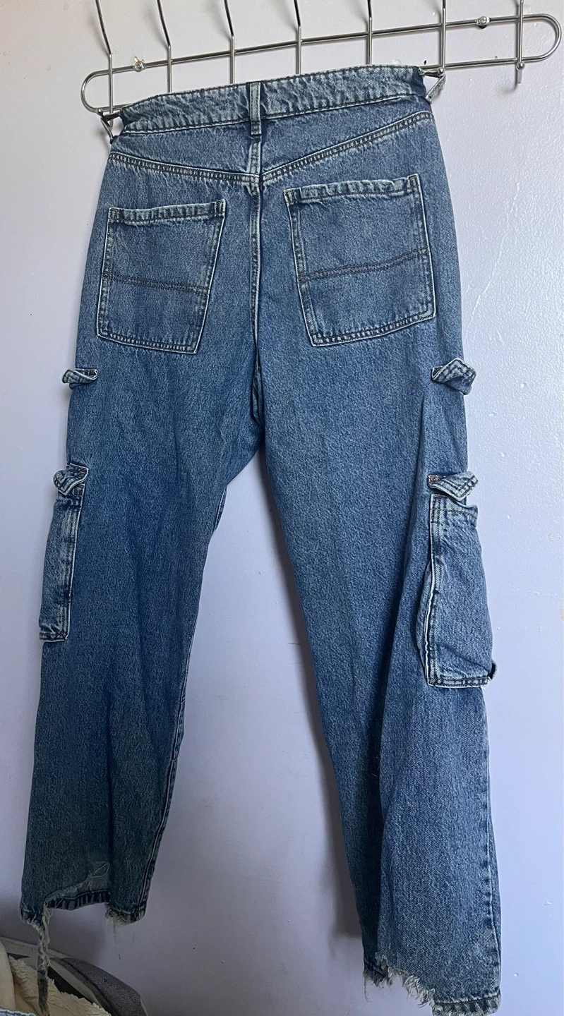 Garage Women's Cargo Jeans Size 5 Blue Denim - photo 2