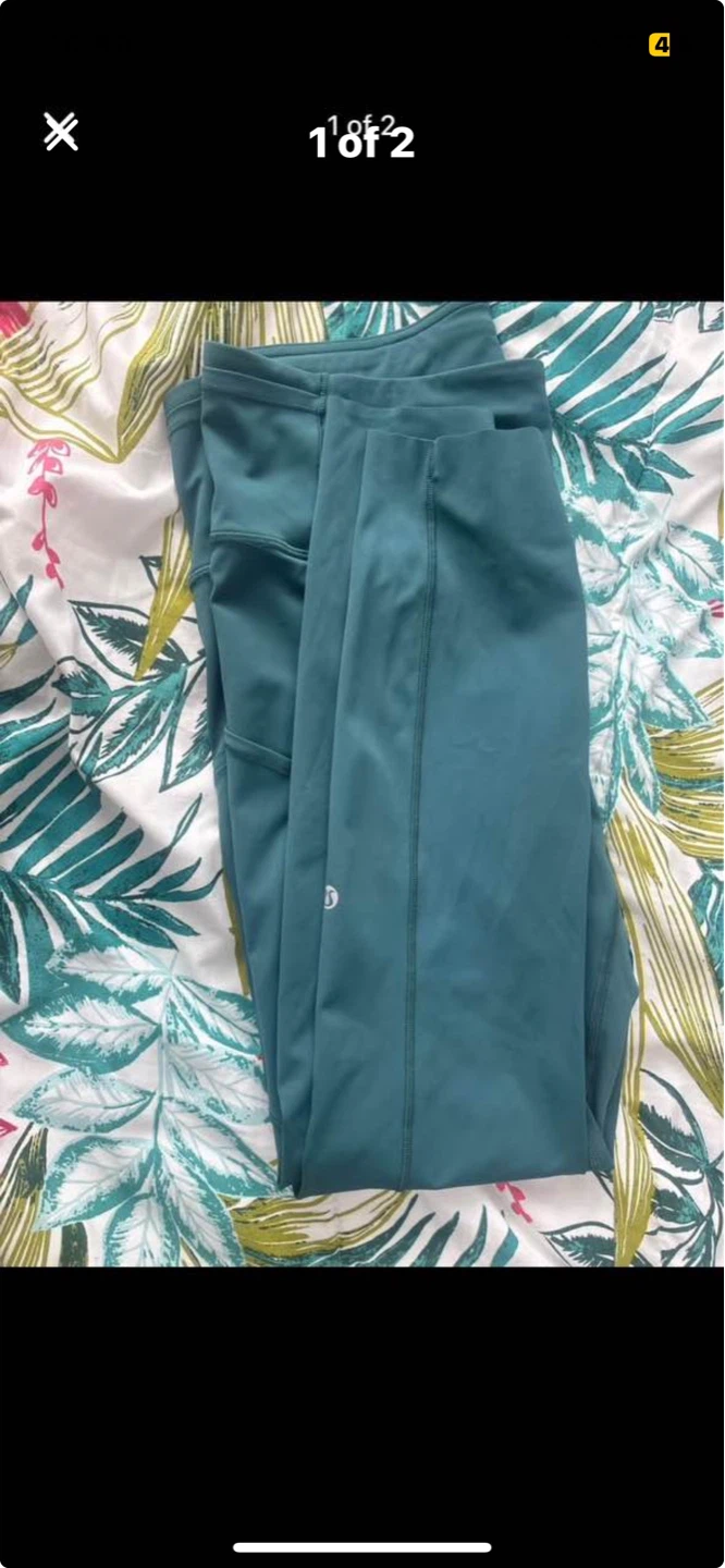 Teal Lululemon Leggings with Pockets