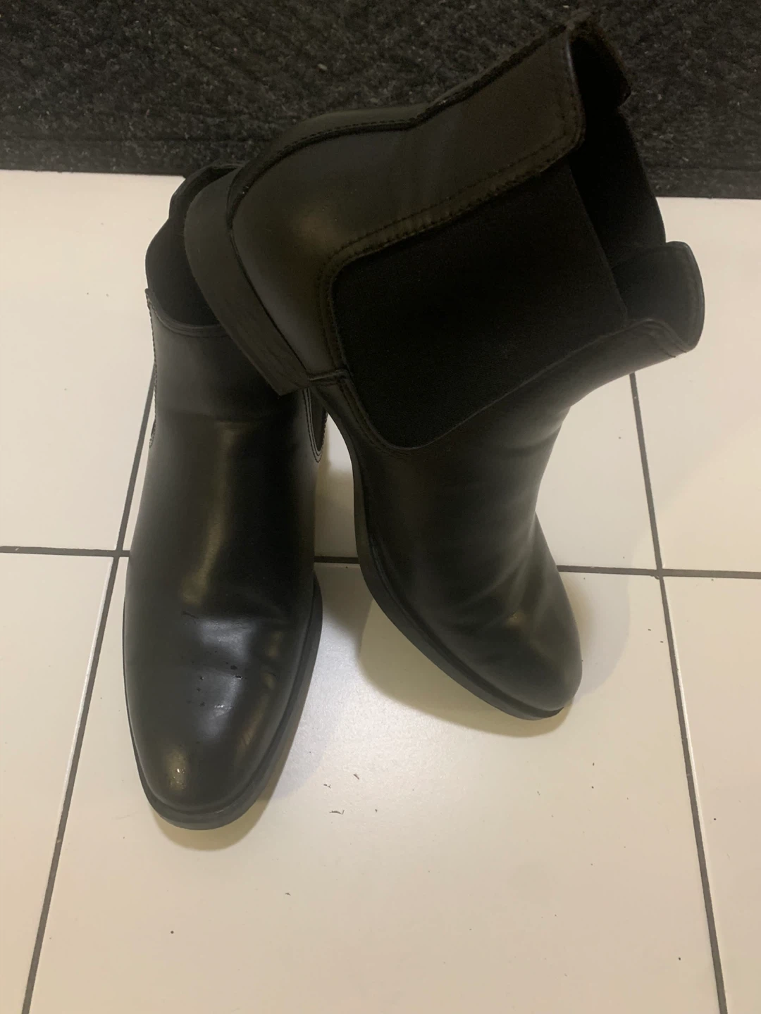 ZARA Black Leather Chelsea Boots