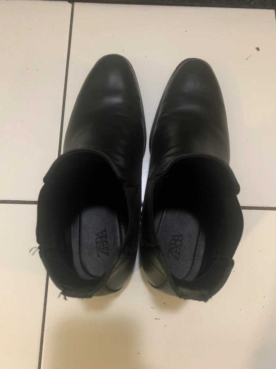 ZARA Black Leather Chelsea Boots - photo 3
