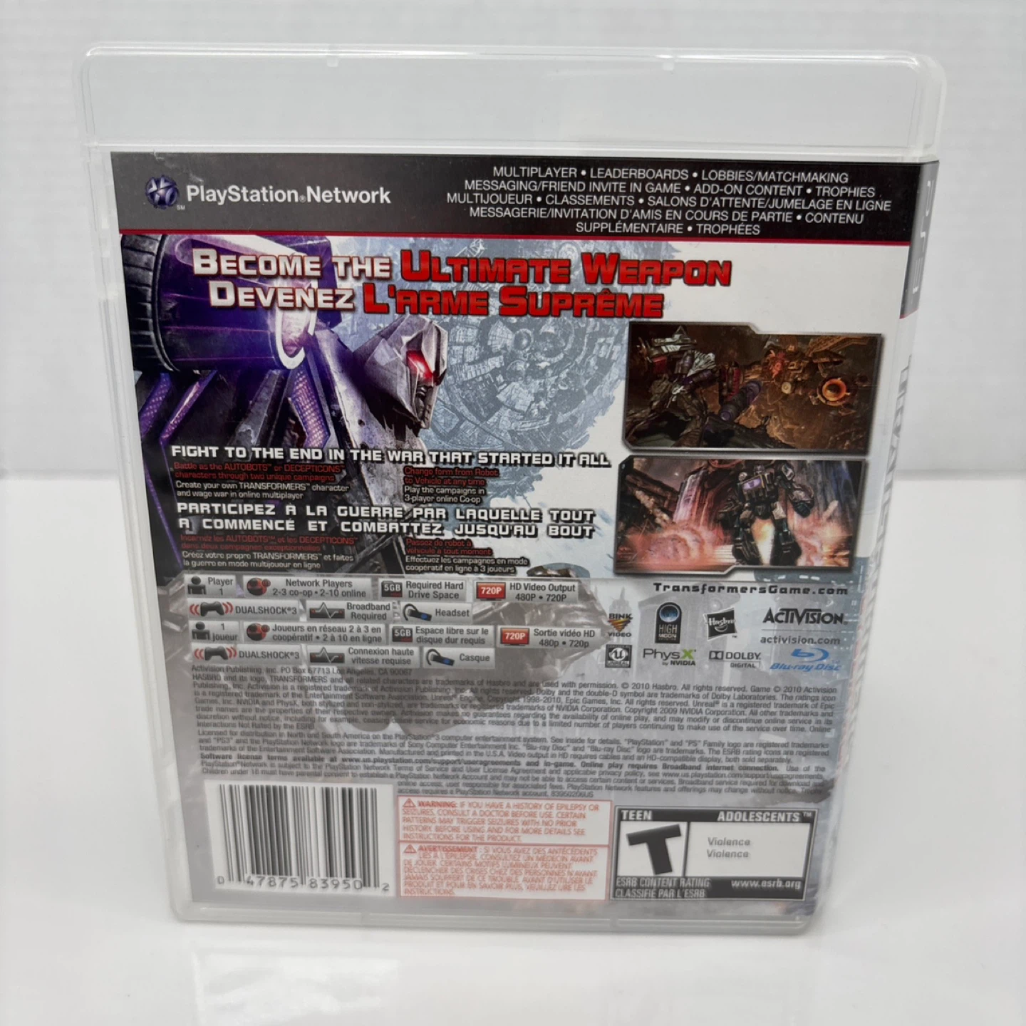 Transformers War for Cybertron PS3 PlayStation 3 - photo 3