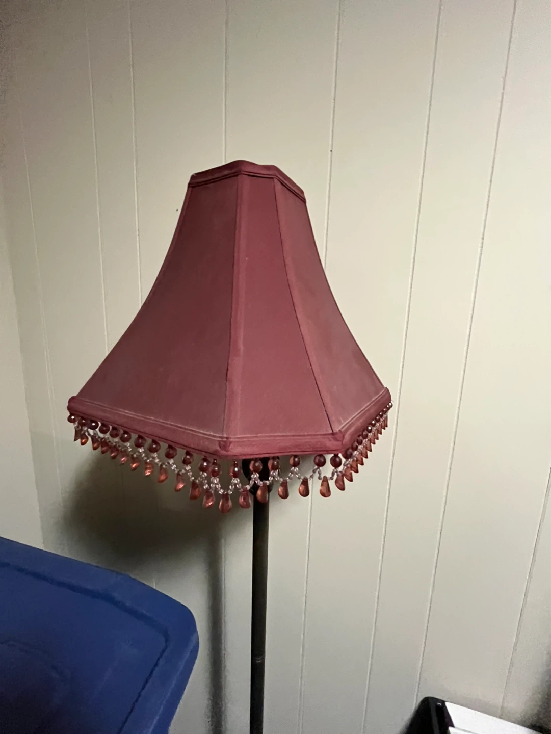 Decorated Floor Lamp with Beaded Shade - photo 3