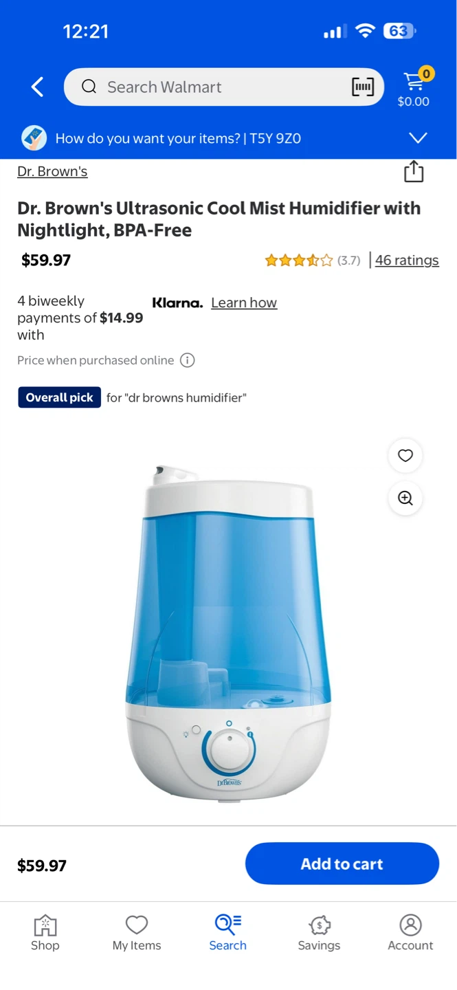 Dr. Brown's Ultrasonic Cool Mist Humidifier with Nightlight - photo 2