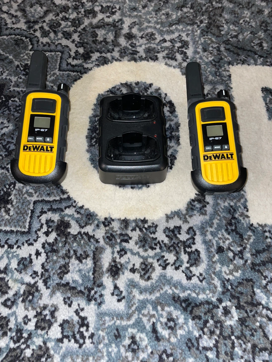 DEWALT IP-67 Walkie Talkies with Dual Charger