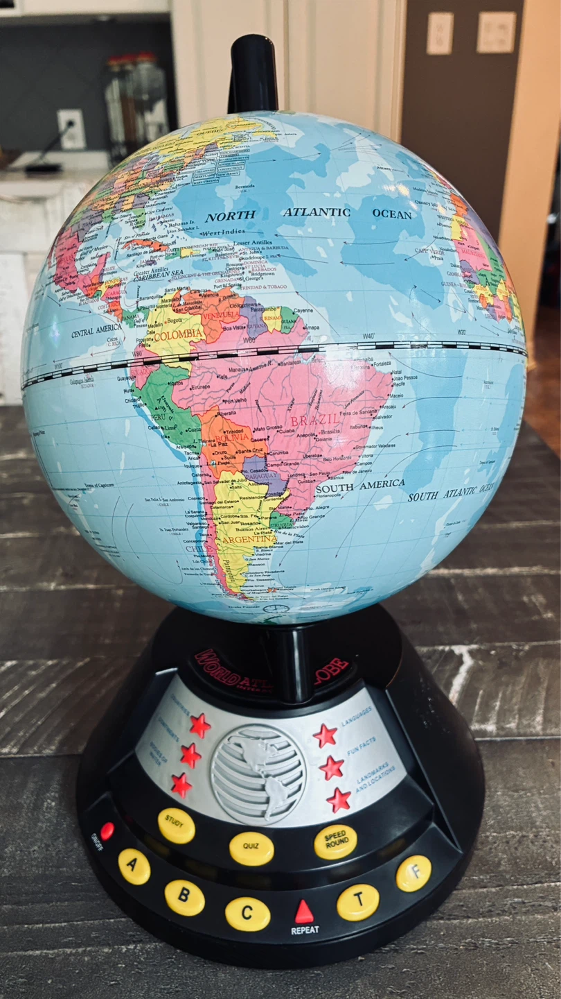 English/French kids educational learning globe