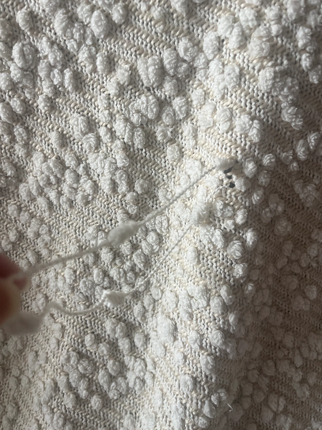 Cream Textured Throw Blanket #Freecycle - photo 2