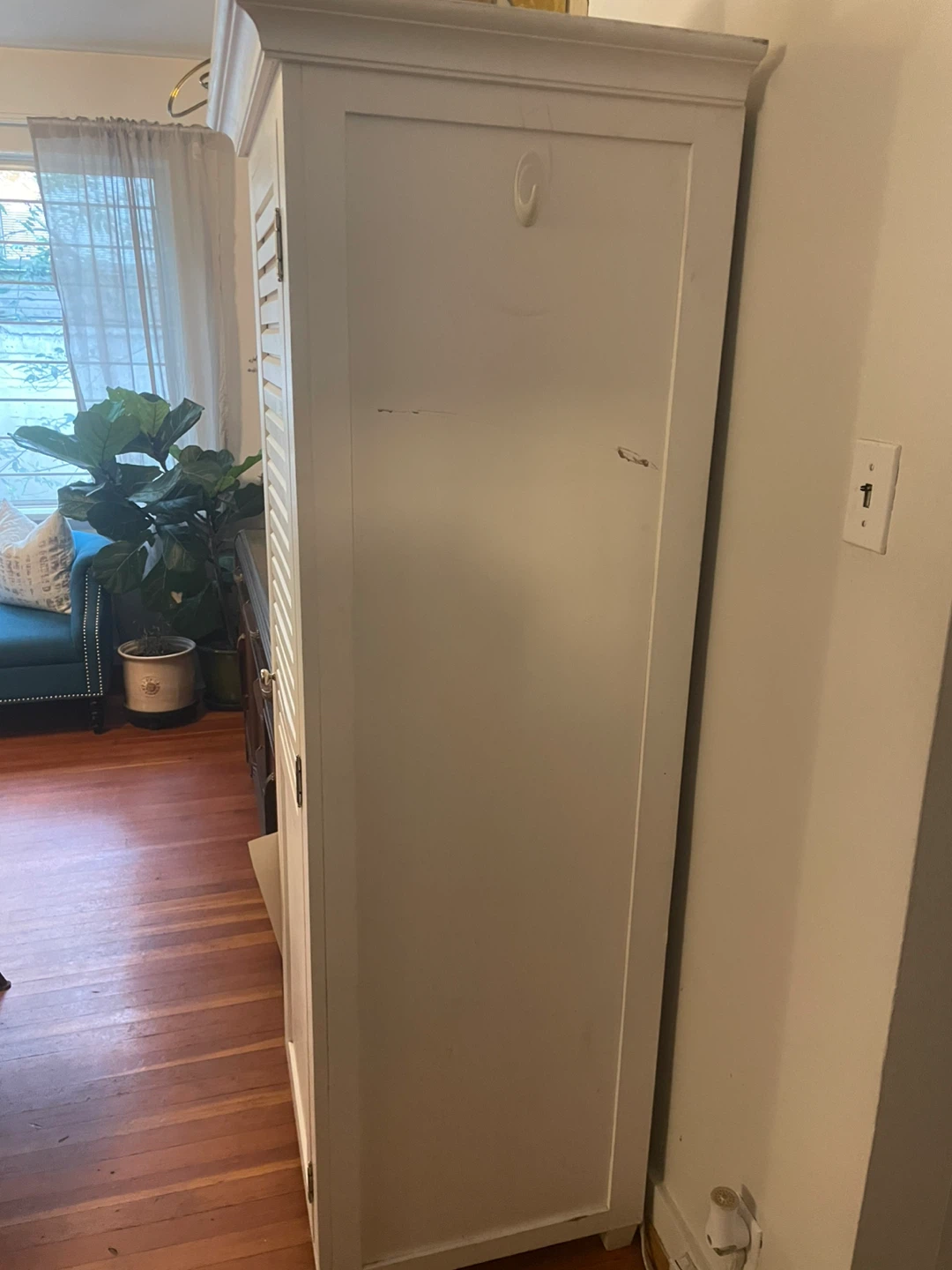 White Storage Cabinet with Drawers and Shelves - photo 2
