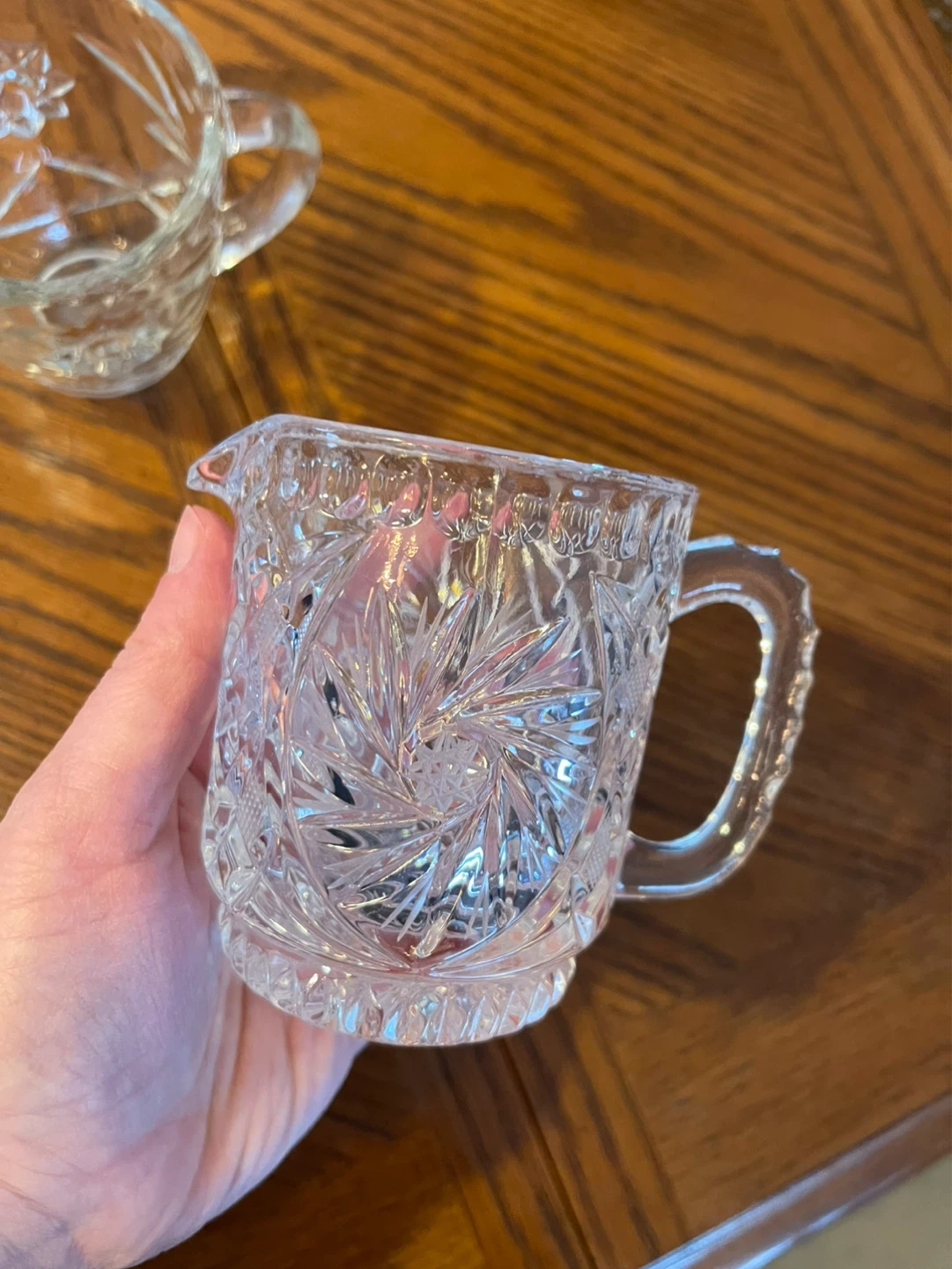 Set of 3 Clear Glass Creamers and Pitchers - photo 5