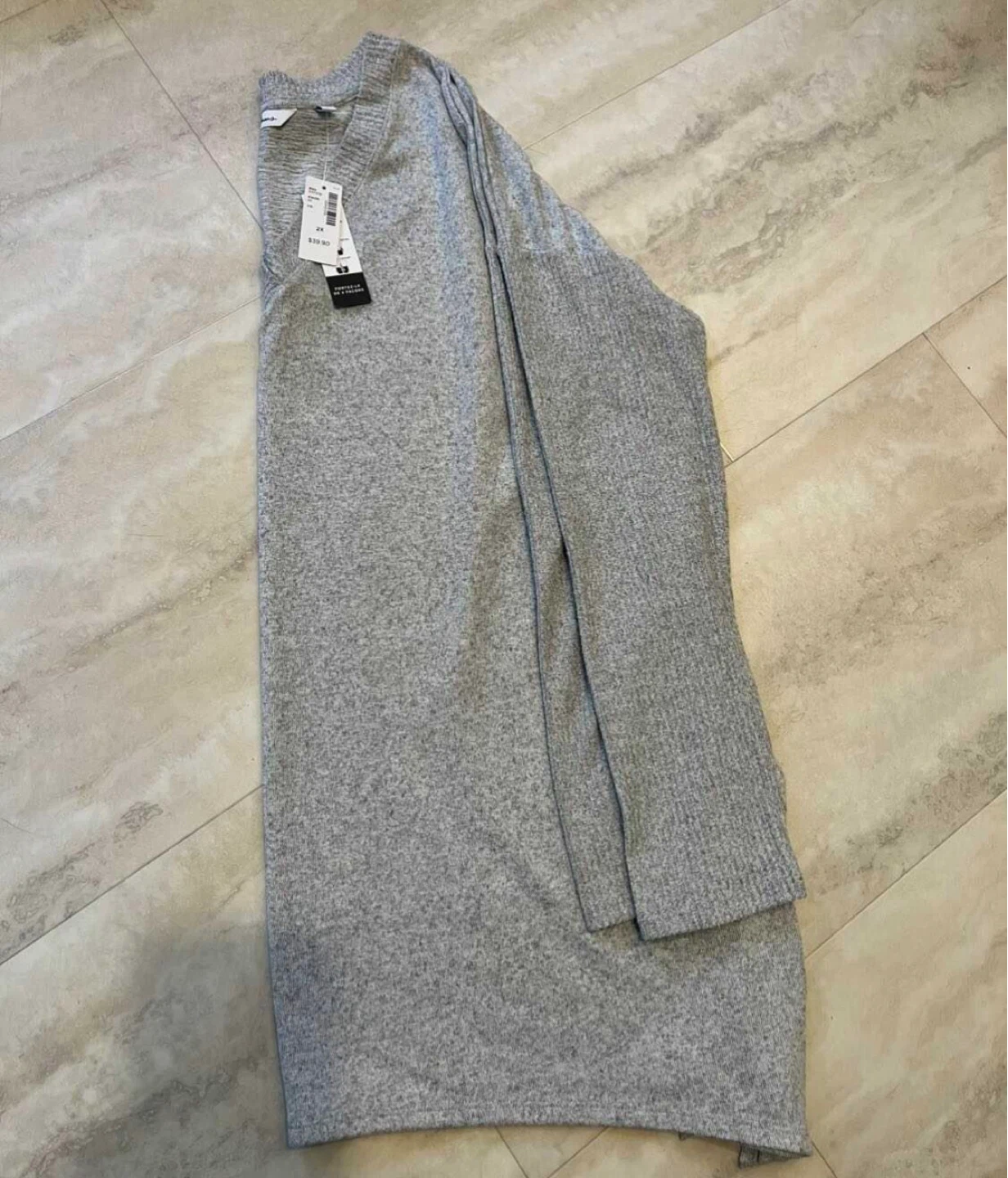 REITMANS Soft Grey Long Sleeve Top - Size 2X