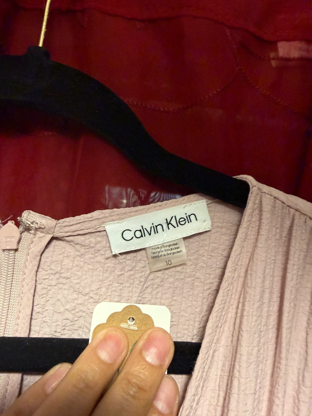 Calvin Klein Women's Pink Textured Wrap Jumpsuit Size 10 - photo 3