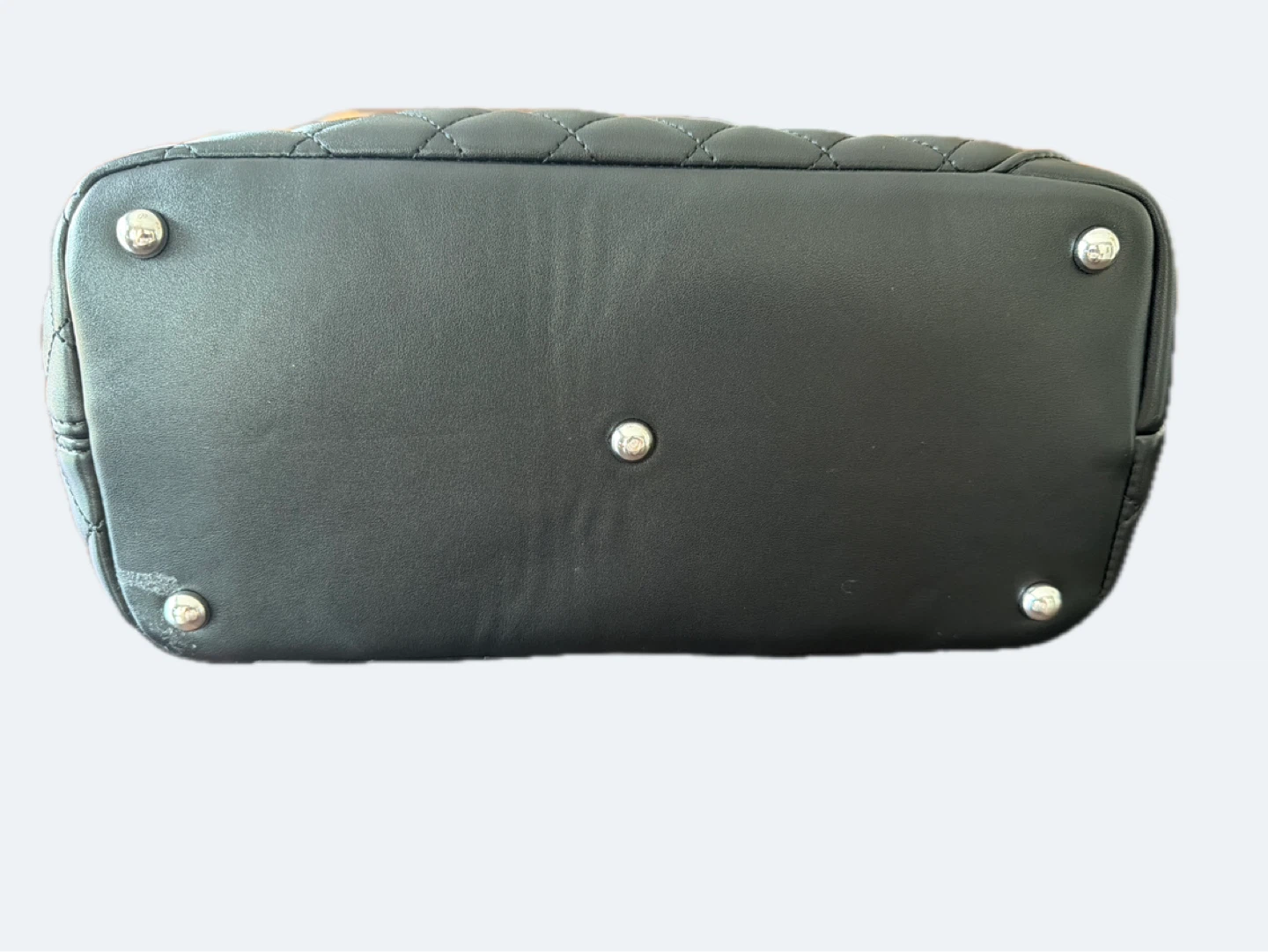 Soft Black Quilted Leather Tote Bag - photo 2