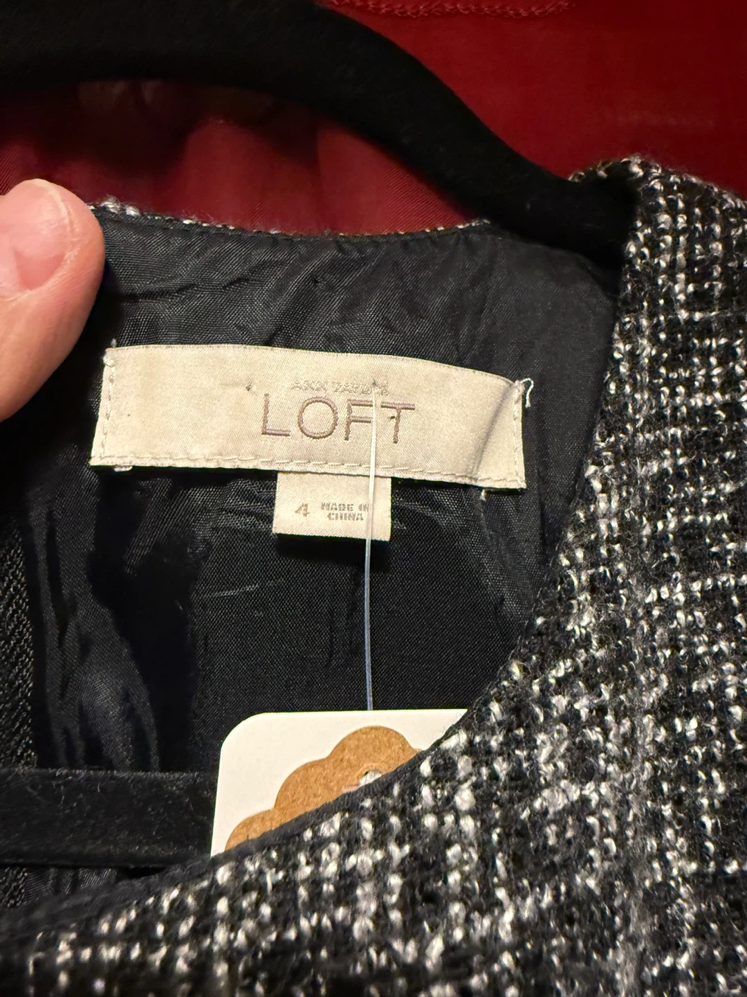 Loft Tweed Sleeveless Dress Size 4 - photo 3
