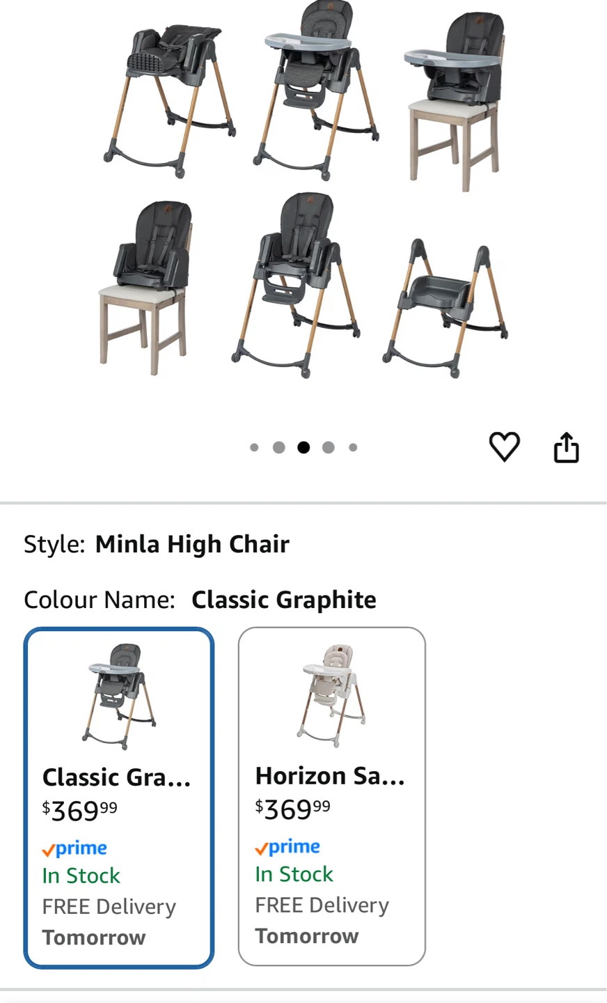 Maxi-Cosi Minla 6-in-1 High Chair - Classic Graphite - photo 3