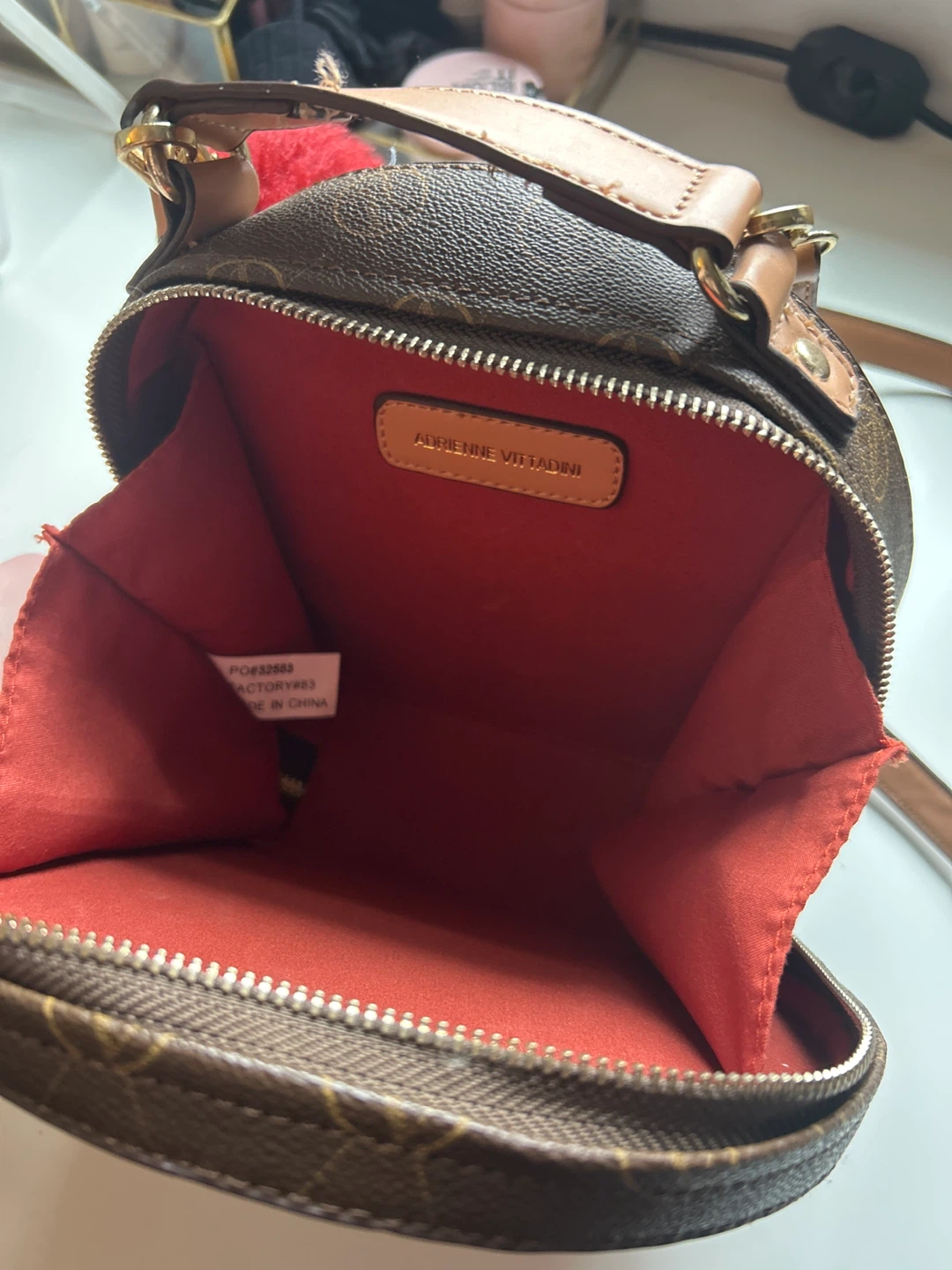 Adrienne Vittadini Round Crossbody Bag with Pom Pom Charms - photo 3