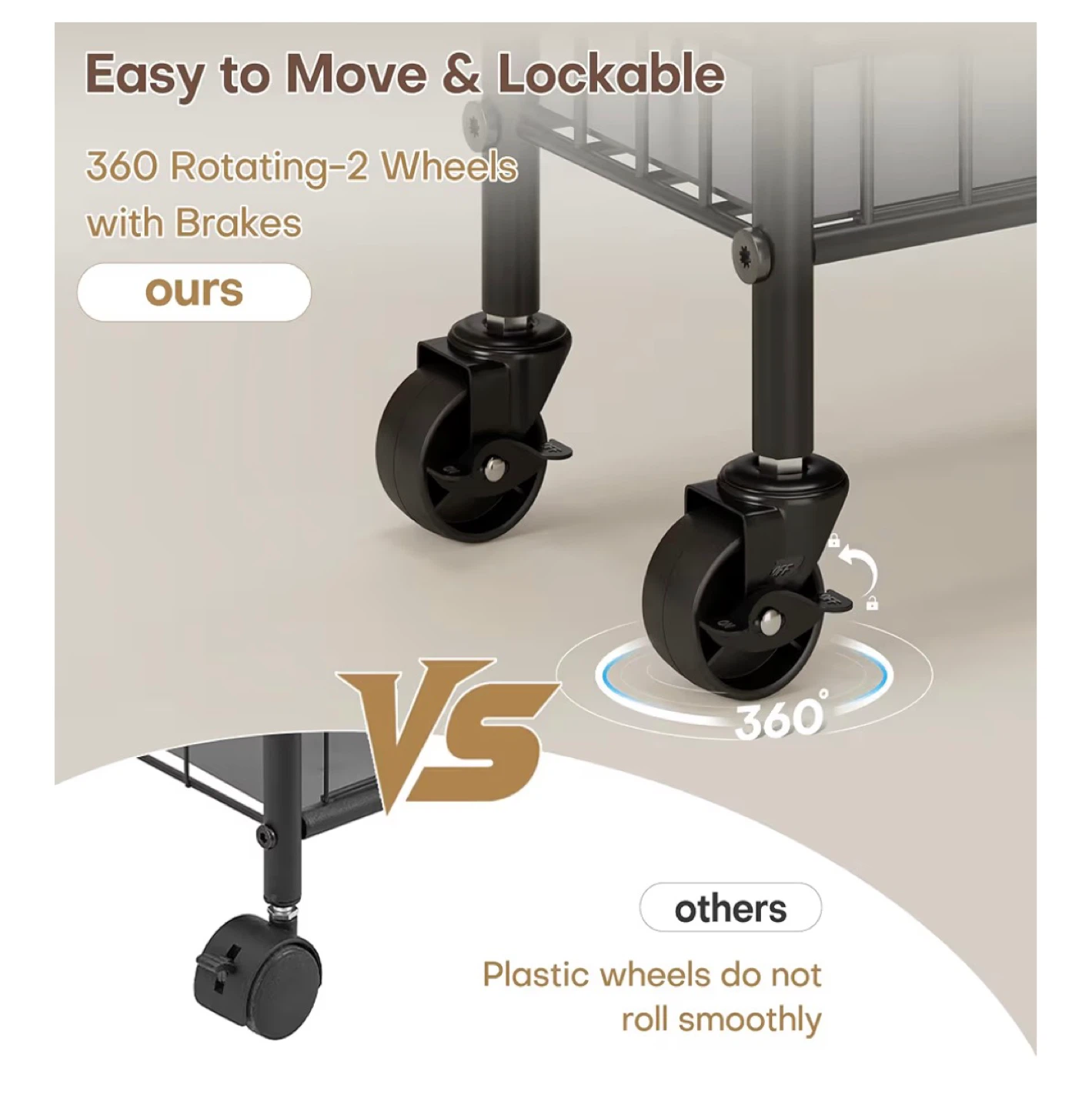 6-Tier Slim Rolling Storage Cart with Wheels - photo 5