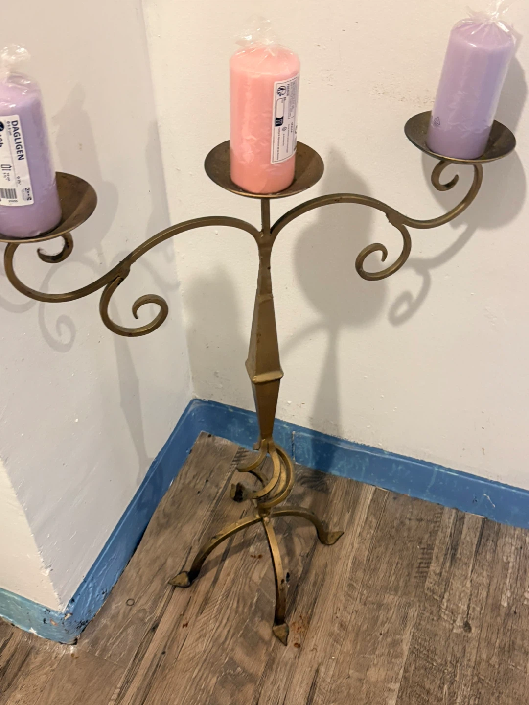 IKEA DAGLIGEN floor Candlestick with 3 Candles