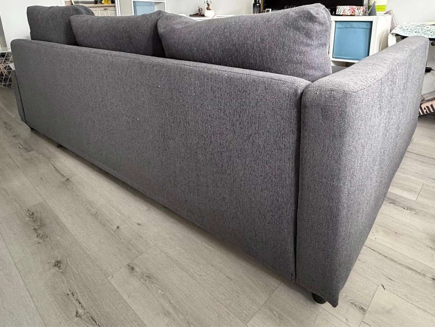 IKEA FRIHETEN  Corner Sofa-Bed – Dark Gray with Mattress Pad - photo 4