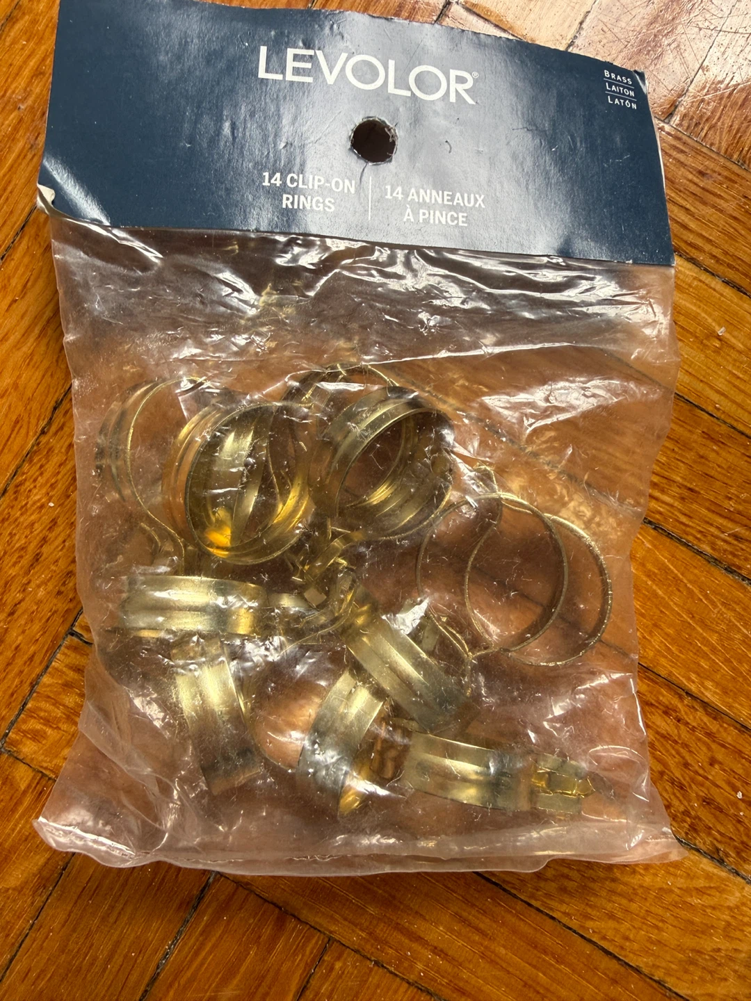 LEVOLOR 14 Brass Clip-On Rings