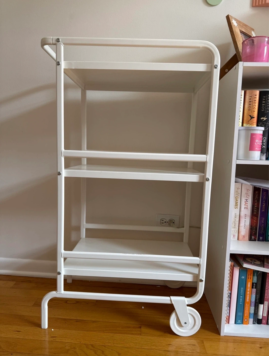 IKEA White 3-Tier Rolling Shelf Cart