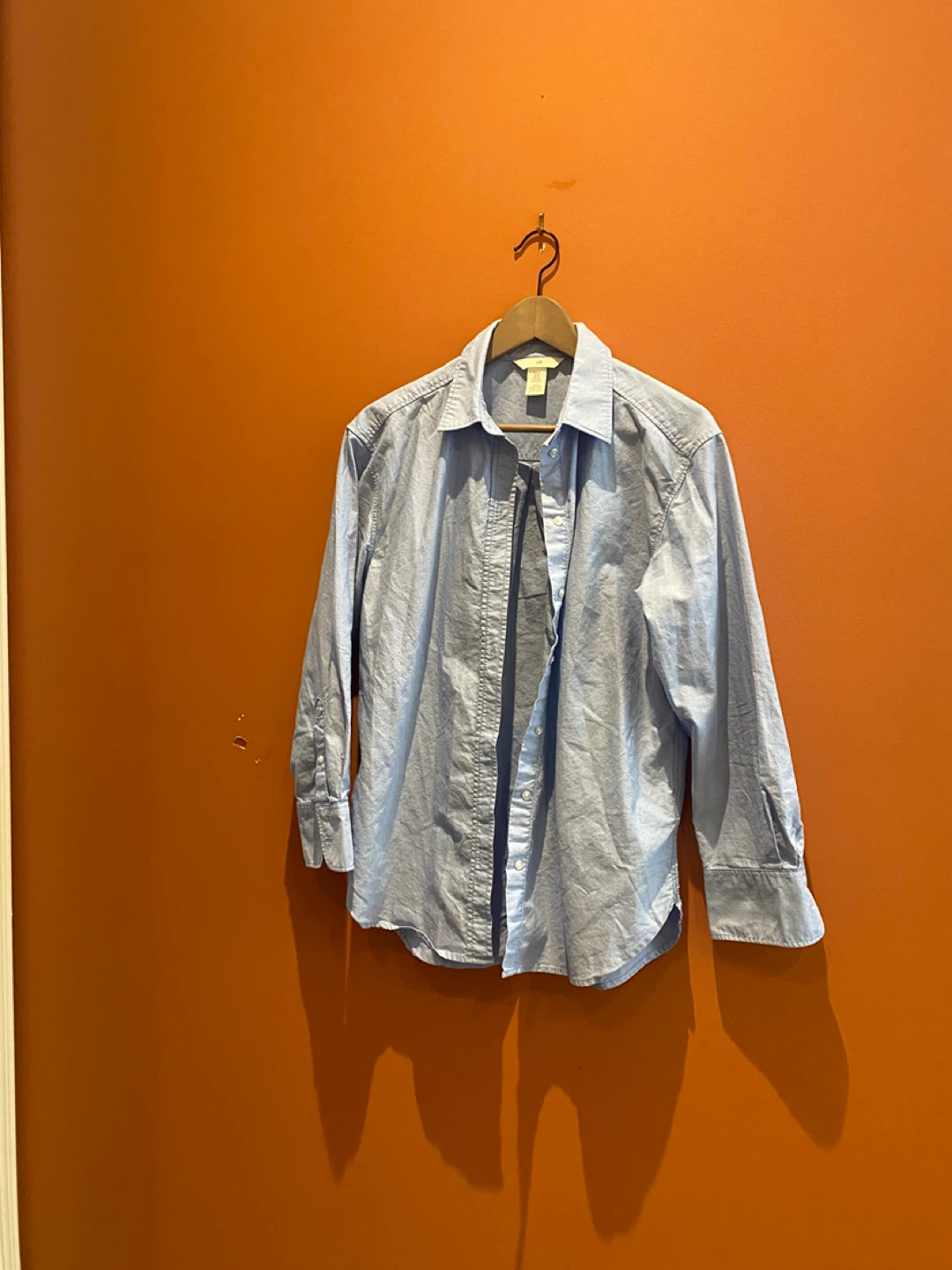 H&M Light Blue Striped Button-Up Shirt