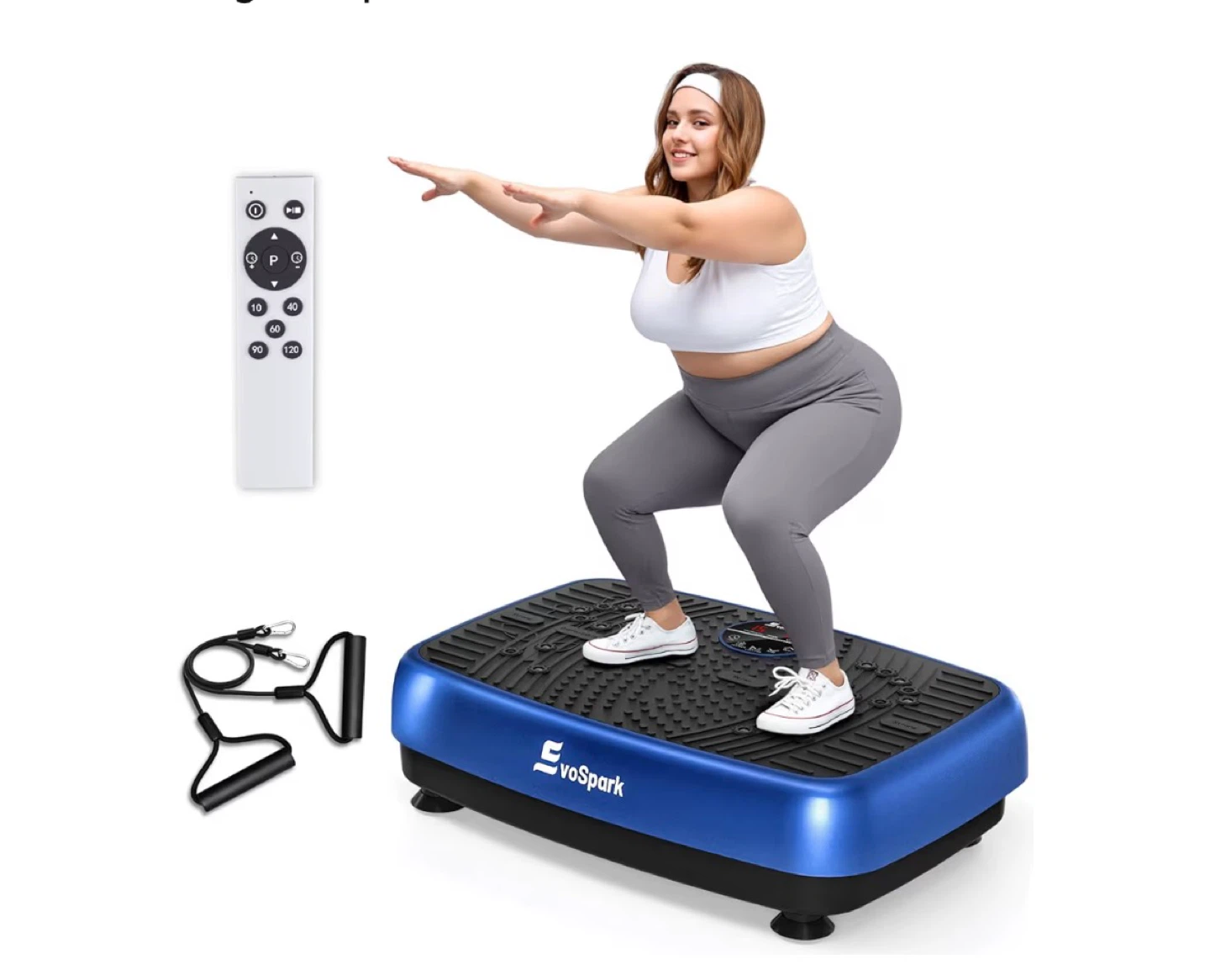 EvoSpark Vibration Plate Machine with Resistance Bands