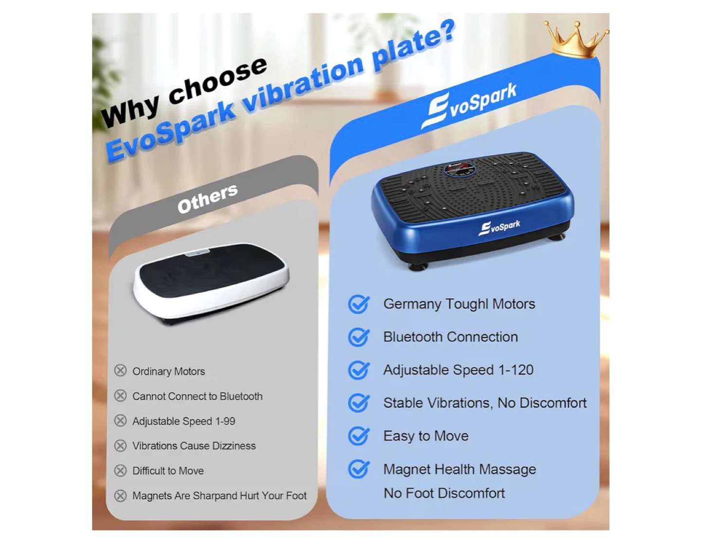 EvoSpark Vibration Plate Machine with Resistance Bands - photo 3
