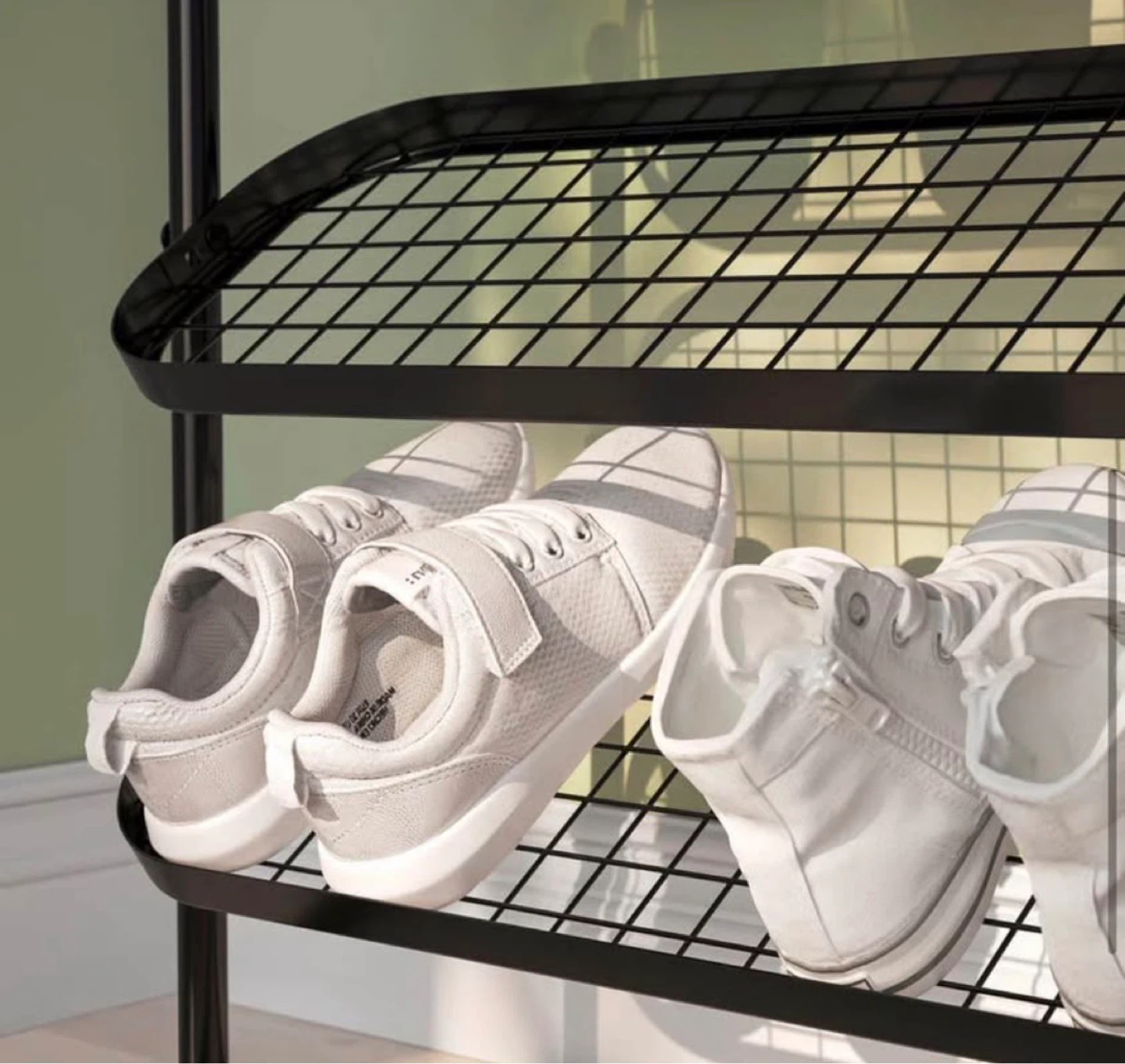 IKEA 3-Tier Black Metal Shoe Rack - photo 3