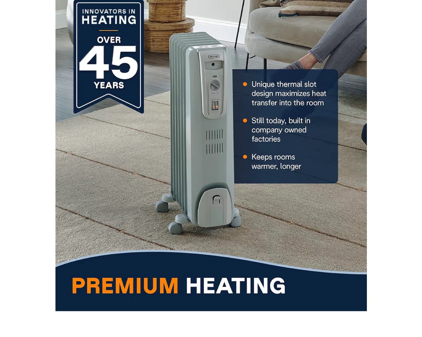 DeLonghi Oil-Filled Radiator Heater - photo 5