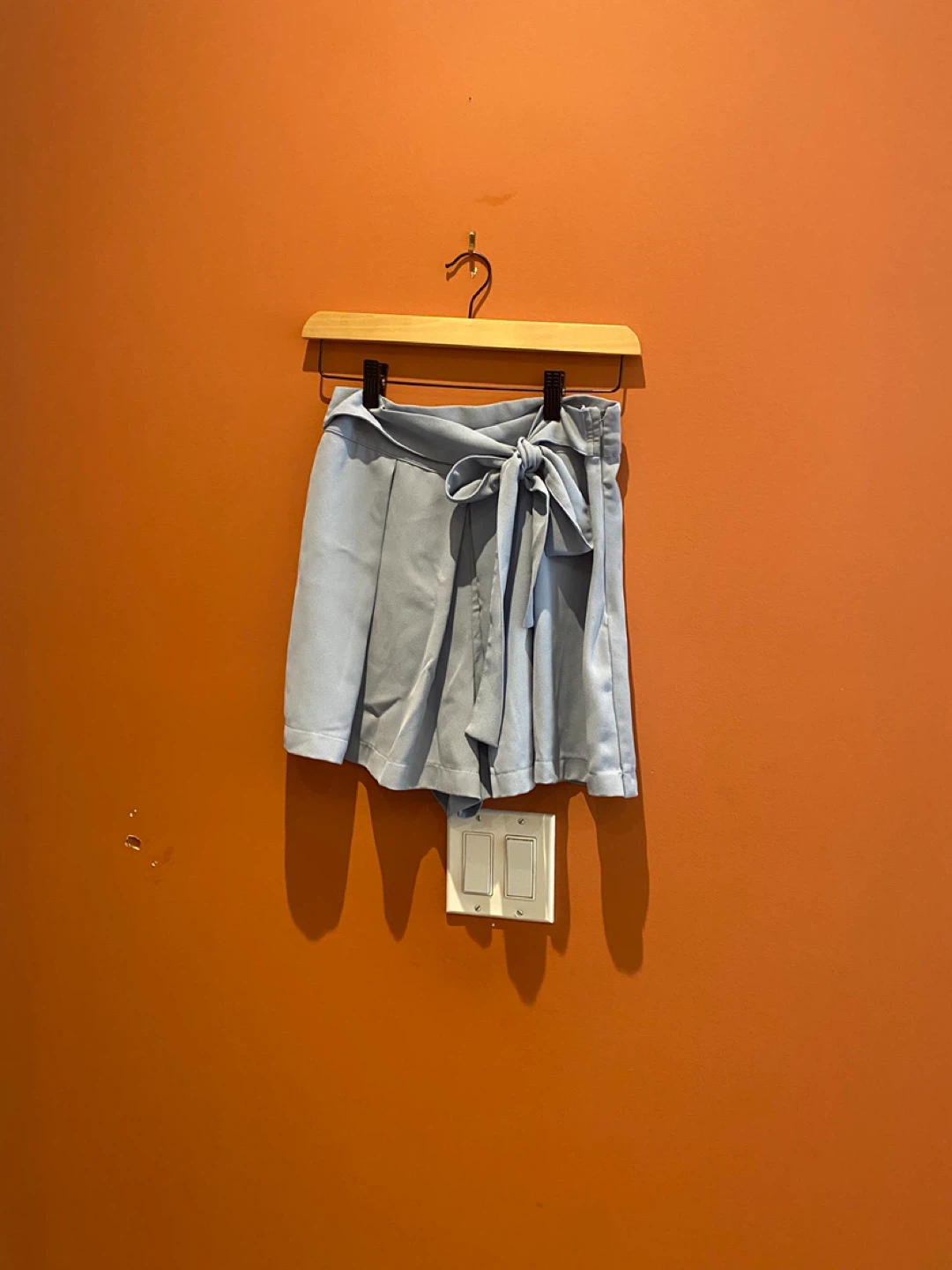 Light Blue Skirt pants with Tie Waist