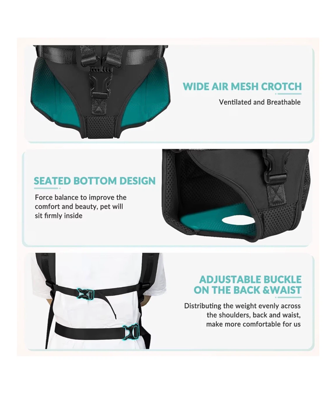 Black Pet Carrier Backpack - photo 2