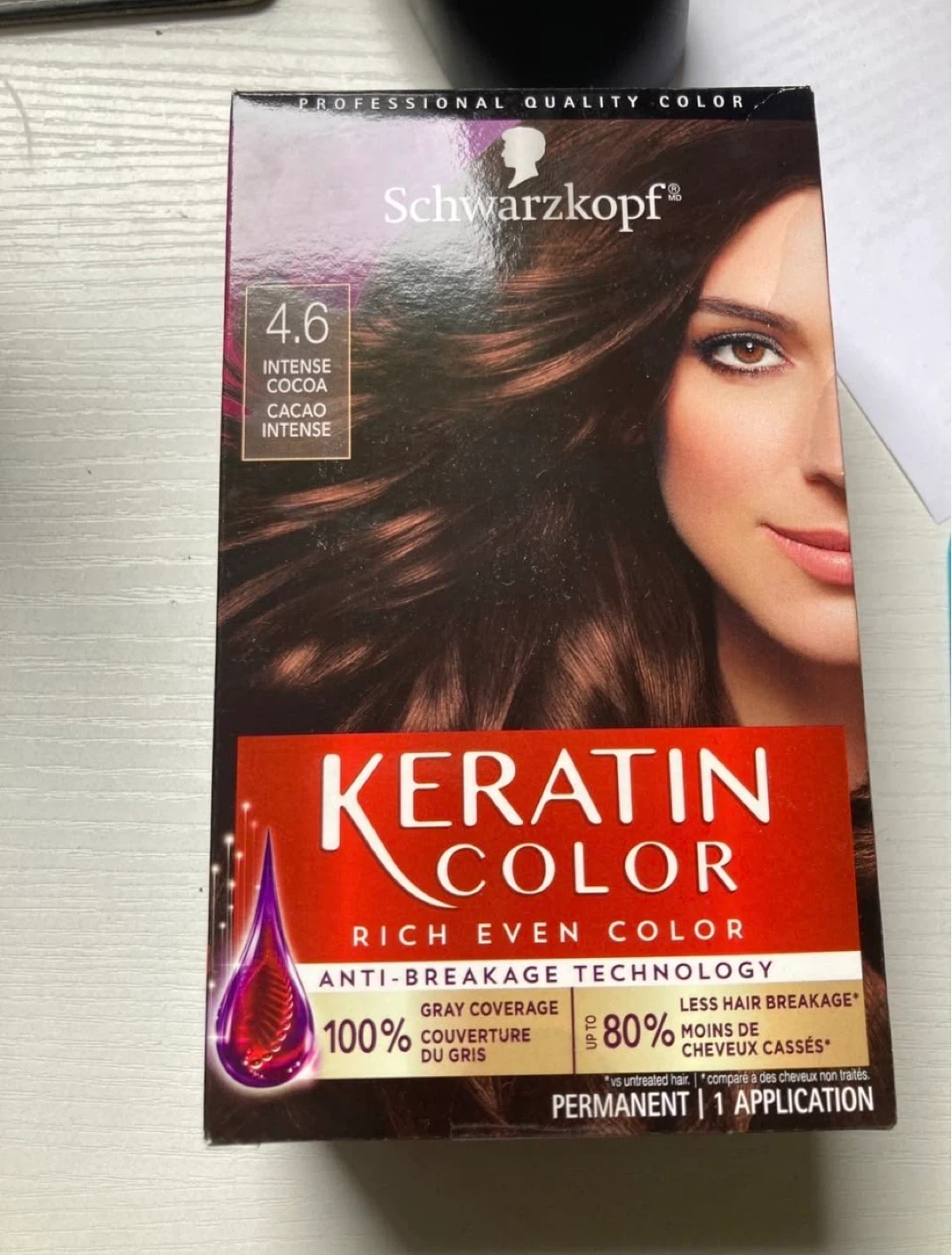 Schwarzkopf Keratin Color 4.6 Intense Cocoa Permanent Hair Dye