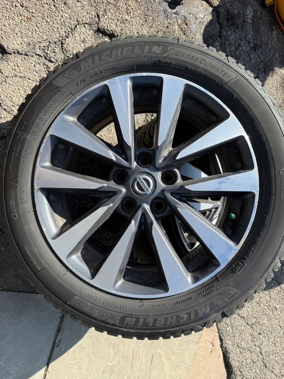 Set of 4 Michelin Cross Climate Tires with Nissan Rims - photo 4