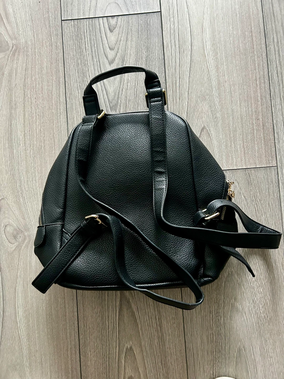 Cara Mia Black Faux Leather Backpack - photo 2