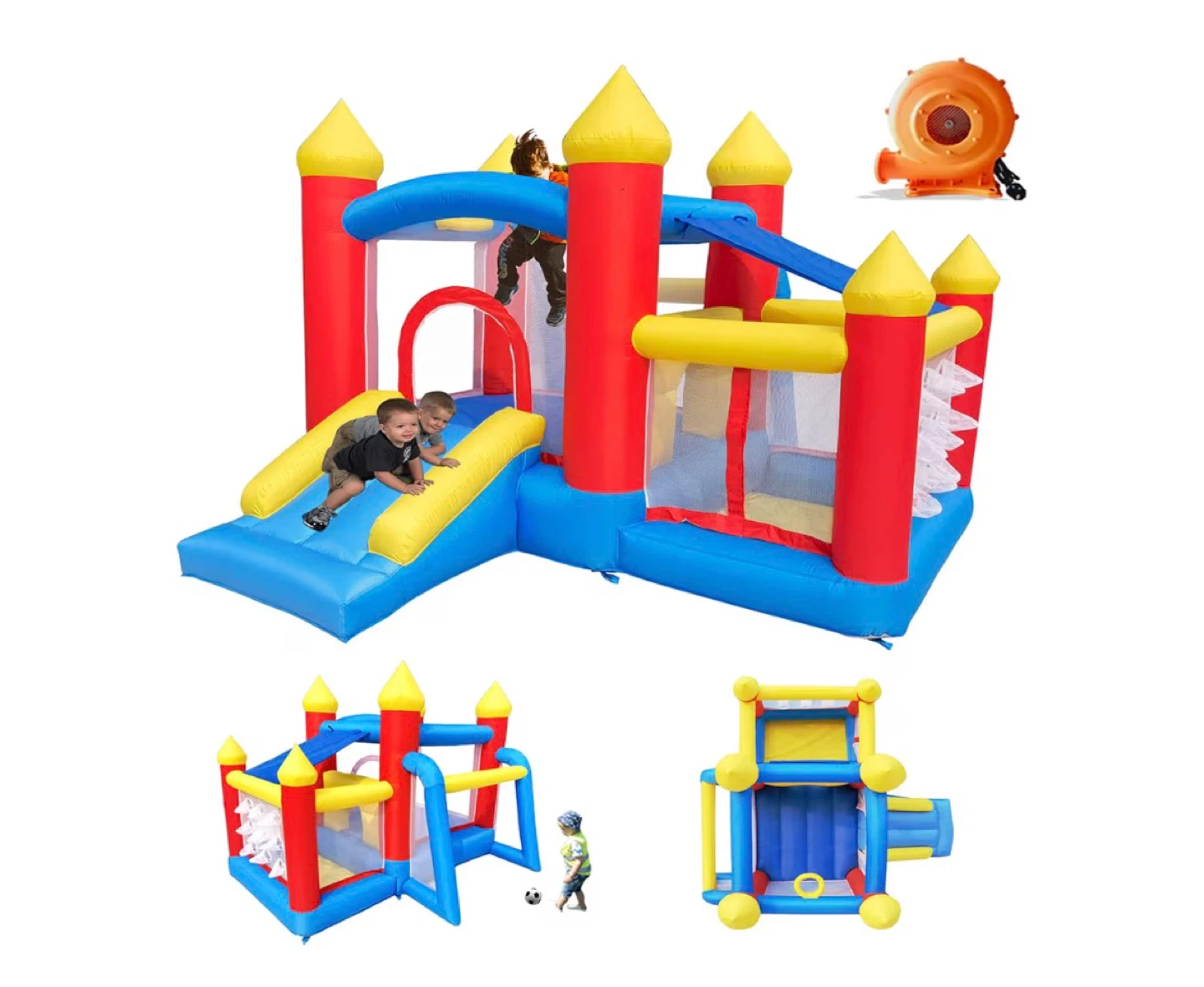Kids Inflatable Bounce House Castle with Slide