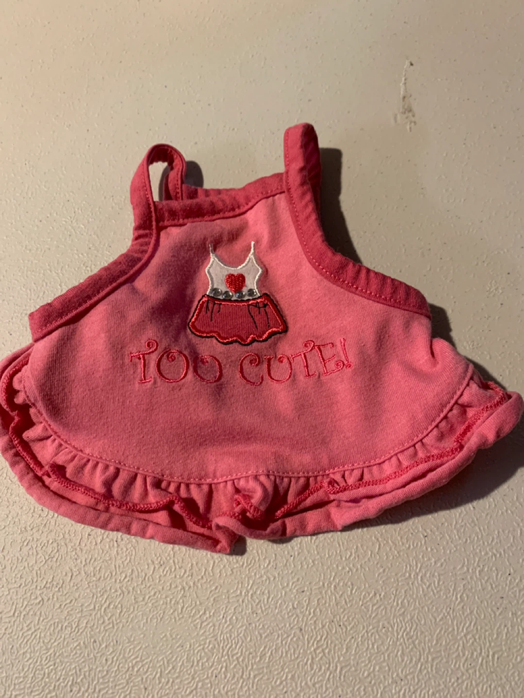Pink "Too Cute!" Dress for pet