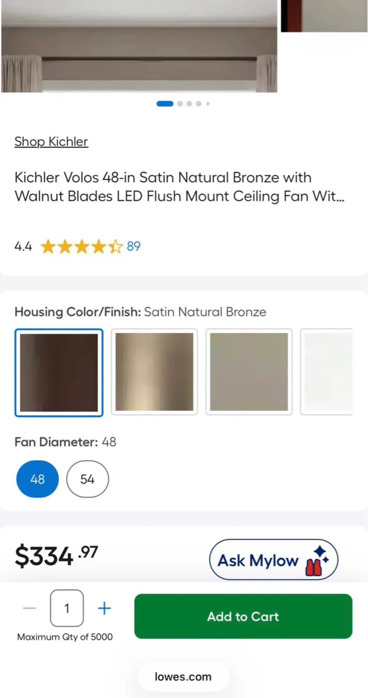 Kichler Volos LED 48" Ceiling Fan - photo 5