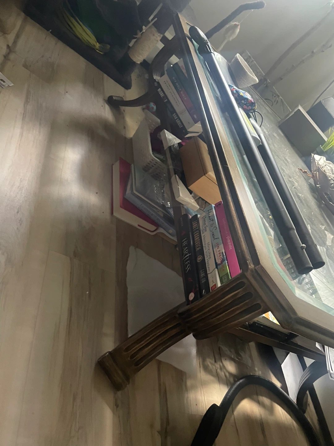 Glass Top Bronze coffee Table - photo 3