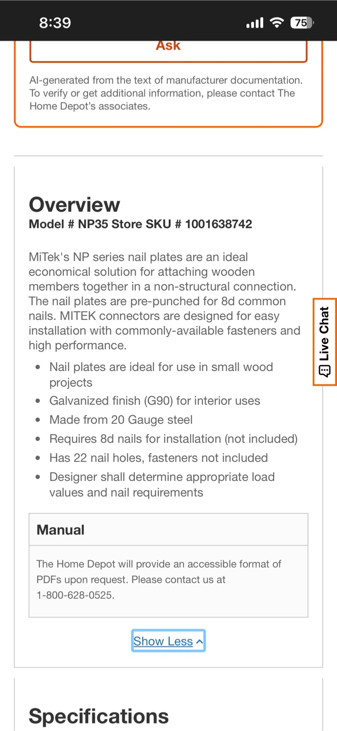 MiTek NP35 Nail Plates - 20 Gauge Steel, Galvanized - photo 3