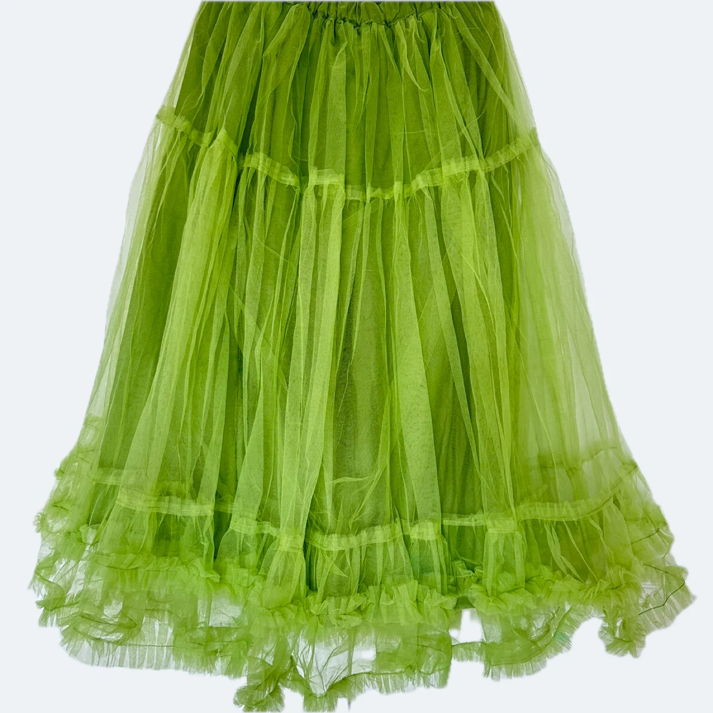 Lime Green Tulle Petticoat Skirt