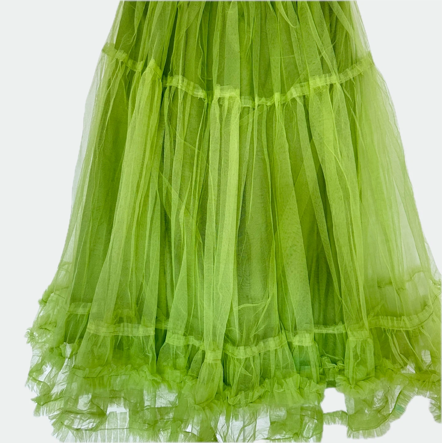 Lime Green Tulle Petticoat Skirt - photo 2