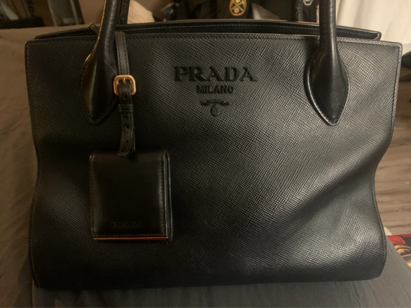 Prada Black Saffiano Leather Tote Bag