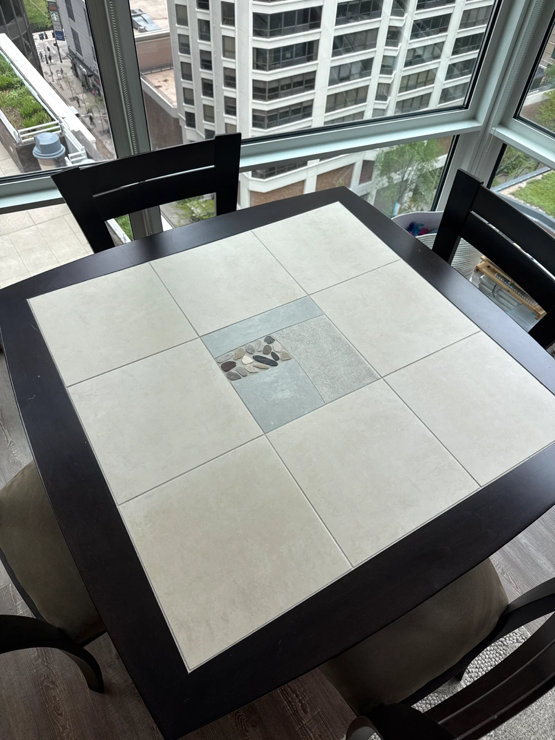 Square Dining Table with 4 Chairs