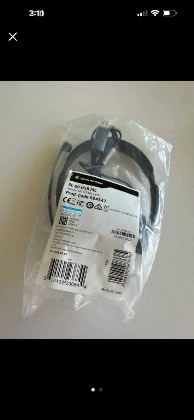 Sennheiser SC 60 USB ML Stereo UC HS Headset for Lync